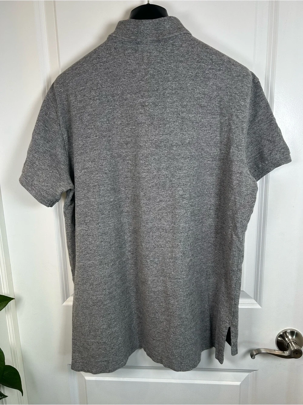 Polo by Ralph Lauren Men's Grey Heather Cotton Polo Shirt Large
